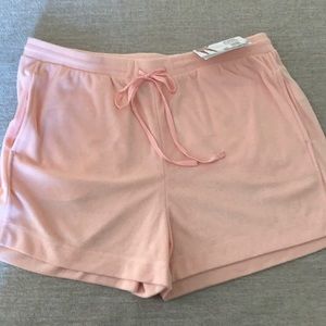 Como Vintage Soft Terry Cloth Peach Shorts Size XL. NWT.